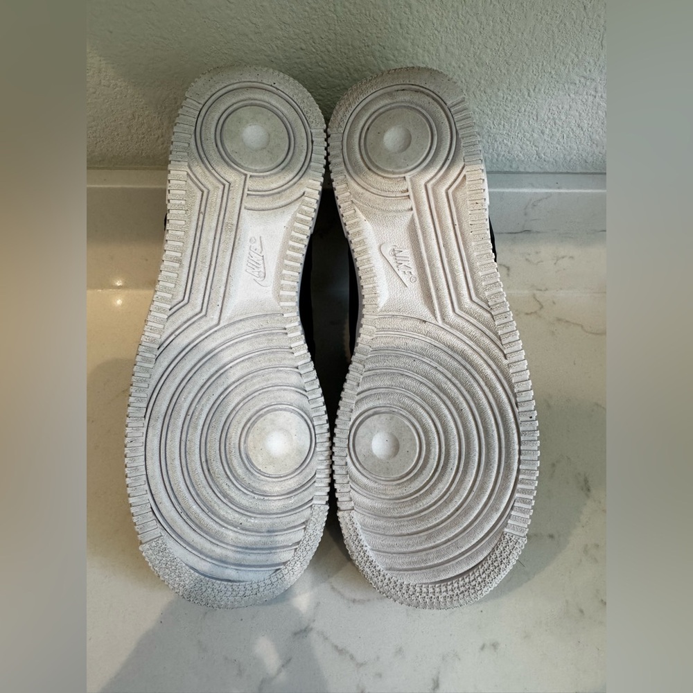 Nike Air Force 1 Black and White Sneakers - Picture 13 of 16